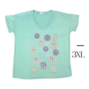 Mint Green Lisa Graphic T-Shirt 3XL